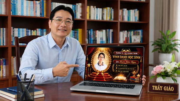 Thầy Minh đã tạo thành công file Vinh danh học sinh